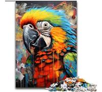 Jigsaw Puzzles 1000 Pieces for Adults Parrot Graffiti Jigsaw Puzzles for Adults 1000 Piece Home Decor Gift, Brain Teaser Game (Size 26x38 cm)