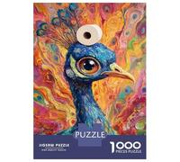 Jigsaw Puzzles 1000 Pieces for Adults Peacock's Playful Gaze Puzzles for Adults Fun Games Improve Memory Deal As Gifts for The Whole Family 52x38cm/1000pcs