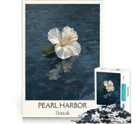 Jigsaw Puzzles 1000 Pieces for Adults Pearl Harbor Oʻahu Hibiscus, Educational Game, Hand Speed Race, Birthday Present,Travel Gifts, 38x52cm