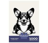 Jigsaw Puzzles 1000 Pieces for Adults Pembroke Welsh Corgi Puzzle for Adults Toy Wall Decor Hand Speed Race Stress Reduction Gifts 52x38cm/1000pcs
