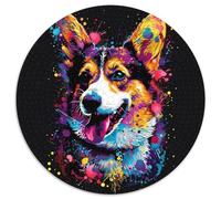 Jigsaw Puzzles 1000 Pieces for Adults Pembroke Welsh Corgi Puzzles for Adults DIY Home Decor Brain Teaser Game for Teenagers (Size 67.5x67.5cm)