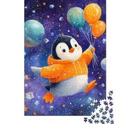 Jigsaw Puzzles 1000 Pieces for Adults Penguin Balloons Night Sky Adult Puzzles Relaxing Games Difficult Hard Deal As Gifts for The Whole Family 38x26cm/1000pcs