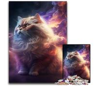 Jigsaw Puzzles 1000 Pieces for Adults Persian Cat Nebula Puzzles for Adults Birthday Gift Idea, Challenging Brain Teaser Game 50x75CM/19.68x29.52inch