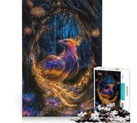 Jigsaw Puzzles 1000 Pieces for Adults Phoenix in Forest, Impossible Game, Challenging To Complete, for Is Ideal As A Gift 38x52cm