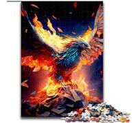 Jigsaw Puzzles 1000 Pieces for Adults Phoenix Made of Wood, Making It A Great Gift for Family Fun 50x75cm for Holidays, Birthdays, And Family Game Nights