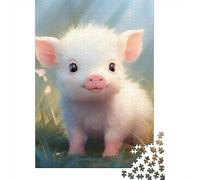 Jigsaw Puzzles 1000 Pieces for Adults Pig Puzzle for Adults Wooden Board Puzzles Family Decoration 1000pcs (75x50cm)