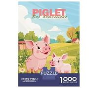 Jigsaw Puzzles 1000 Pieces for Adults Piglet Illustration Jigsaws for Adults Family Games Stress Reliever Stress Reduction Gifts 38x26cm/1000pcs