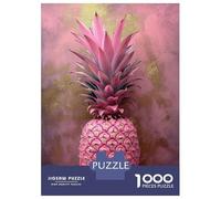 Jigsaw Puzzles 1000 Pieces for Adults Pink Pineapple Decorative Wall Art Print Jigsaw Puzzle Anti-Stress Toys Home Decoration Help The Brain Exercise 70x50cm/1000pcs