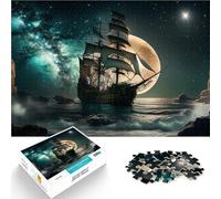 Jigsaw Puzzles 1000 Pieces for Adults Pirate Ship Dekomprimierendes intellektuelles Lernspielzeug tolles Geschenk52x38cm