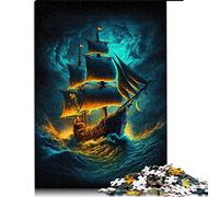 Jigsaw Puzzles 1000 Pieces for Adults pirate ship jigsaw puzzles for adults Wood Jigsaw Jigsaw Puzzles for Adults Gifts （Size 50x75cm）