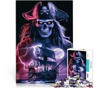 Jigsaw Puzzles 1000 Pieces for Adults Pirates Fury Made of cardboard for ages 14 and over Home Decor As a gift for the whole family and friends。size:26x38cm/10.24x14.96inch
