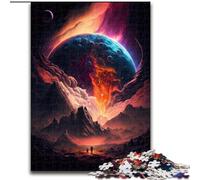 Jigsaw Puzzles 1000 Pieces for Adults Planet Colorful Nebulae Made of Wood, Unique DIY Home Decor Gift Idea 50x75cm Brain Teaser Game for Teenagers, Perfect