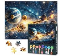 Jigsaw Puzzles 1000 Pieces for Adults Planets in Solar System Puzzles for Adults Home Wall Decoration Challenging Puzzle Suitable for Game Nights Adolescent Family Toy Finished Size: 70x50cm