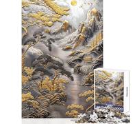 Jigsaw Puzzles 1000 Pieces for Adults Platinum Cliffside Haven Educational Games Improve Memory Anti-Stress Toys Enhance Love between Couples (50X75cm)