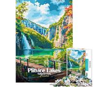 Jigsaw Puzzles 1000 Pieces for Adults Plitvice Lakes National Park Croatia Relaxing Games Learning Educational Toys Secret Santa Gifts Family Activities (size 50x75cm)
