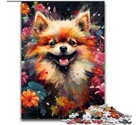Jigsaw Puzzles 1000 Pieces for Adults Pomeranian Puzzles for Adults Family Interaction & Fun Gift, Vibrant Abstract Design (Size 26x38 cm)