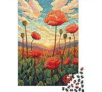 Jigsaw Puzzles 1000 Pieces for Adults Poppies Field Sunset Adult Puzzles Toy Wall Decor But Fun And Humorous Help The Brain Exercise 70x50cm/1000pcs