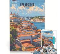 Jigsaw Puzzles 1000 Pieces for Adults Porto, Portugal Cityscape, Impossible Game, Challenging To Complete, for Is Ideal As A Gift 38x26cm