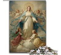 Jigsaw Puzzles 1000 Pieces for Adults Portrait of Mary The Mother Puzzle Adult Game Gift Family Interactive Game Brain Challenge Gift (size 26x38cm)