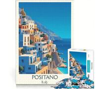 Jigsaw Puzzles 1000 Pieces for Adults Positano Amalfi Coast, Educational Game, Hand Speed Race, Birthday Present,Travel Gifts, 50x75cm