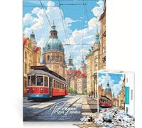 Jigsaw Puzzles 1000 Pieces for Adults Prague Czech Republic, Impossible Game, Challenging To Complete, for Is Ideal As A Gift 50x75cm
