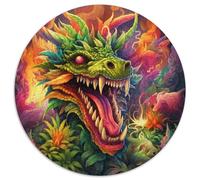 Jigsaw Puzzles 1000 Pieces for Adults Psychedelic Art Dragon Jigsaw Puzzles for Adults Family Activity Game for Teenagers,Challenging Brain Teaser (67.5x67.5cm)