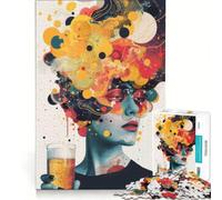 Jigsaw Puzzles 1000 Pieces for Adults Psychedelic Brew, Impossible Game, Challenging To Complete, for Is Ideal As A Gift 38x26cm