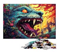 Jigsaw Puzzles 1000 Pieces for Adults Psychedelic Color Beast Challenging Difficult Puzzle A Work of Art for Teens Age 14 Years Up 1000 PCS(38x26cm)