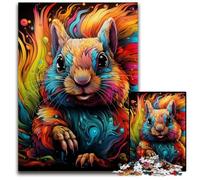 Jigsaw Puzzles 1000 Pieces for Adults Psychedelic Squirrel cardboard Jigsaw Puzzles Brain Challenge Game for Teenagers & Family Interaction 26X38CM/10.23x14.96inch