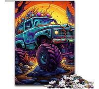 Jigsaw Puzzles 1000 Pieces for Adults Psychedelic Truck Impossible Jigsaw Puzzles for Adults 26x38cm Brain Teaser, Adult Game, Family Interactive Activity