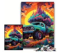 Jigsaw Puzzles 1000 Pieces for Adults Psychedelic Truck Wooden Jigsaw Brain Challenge, for Teenagers & Home Decor Size 50x75cm