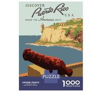 Jigsaw Puzzles 1000 Pieces for Adults Puerto Rico Travel Puzzle for Adults Toy Wall Decor Hand Speed Race Stress Reduction Gifts 52x38cm/1000pcs
