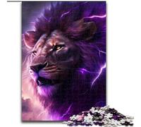 Jigsaw Puzzles 1000 Pieces for Adults Purple Lion Wooden Puzzles size 50x75cm Perfect for Family Fun, Party Games, Birthday Party Favors