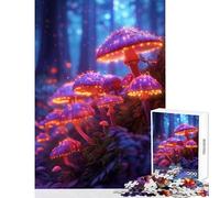 Jigsaw Puzzles 1000 Pieces for Adults Purple Magic Mushroom Adult Jigsaw Puzzles Precision Cutting Challenging To Complete Toy Intellectual Game (50x75cm)