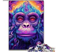 Jigsaw Puzzles 1000 Pieces for Adults Purple Monkey 1000 Piece Jigsaw Develops Hand-Eye Coordination Skills, Perfect for Birthday Gifts 26x38cm