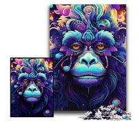 Jigsaw Puzzles 1000 Pieces for Adults Purple Monkey 1000 Piece Jigsaw Develops Hand-Eye Coordination Skills, Perfect for Birthday Gifts Size 50x75cm