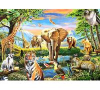 Jigsaw Puzzles 1000 Pieces for Adults puzzles for adults 1000 Piece Puzzle Educational Games-Safari Animal World