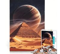 Jigsaw Puzzles 1000 Pieces for Adults Pyramids Under Alien Sky Impossible Game Challenging To Complete for Is Ideal As A Gift 50x75cm