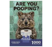 Jigsaw Puzzles 1000 Pieces for Adults Quokka with Toilet Paper Painting Jigsaw for Adults Relaxing Games Difficult Challenge for Birthday, Chrismas 52x38cm/1000pcs