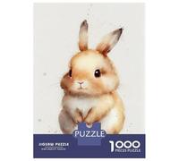 Jigsaw Puzzles 1000 Pieces for Adults Rabbit Bunny Watercolor Jigsaw Puzzle DIY Toys But Fun And Humorous Deal As Gifts for The Whole Family 52x38cm/1000pcs