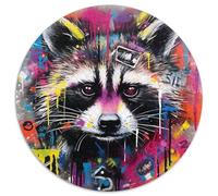 Jigsaw Puzzles 1000 Pieces for Adults Raccoon Graffiti 1000 Piece Jigsaw Puzzles for Adults Intricate Design for Teenagers,DIY Decor,and Brain-Boosting Fun (67.5x67.5cm)
