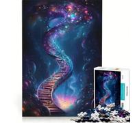 Jigsaw Puzzles 1000 Pieces for Adults Radiant Color Waves DNA Impossible Game Challenging To Complete for Is Ideal As A Gift 38x52cm
