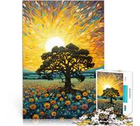 Jigsaw Puzzles 1000 Pieces for Adults radiant tree Spielspielzeug als Familiengeschenk Wohnkunstdekor75x50cm