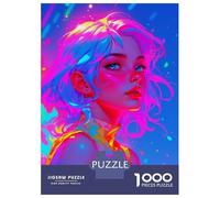 Jigsaw Puzzles 1000 Pieces for Adults Rainbow Neon Woman Jigsaw Puzzle DIY Toys But Fun And Humorous Deal As Gifts for The Whole Family 52x38cm/1000pcs