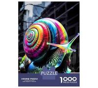 Jigsaw Puzzles 1000 Pieces for Adults Rainbow Snail Statue Decorative Garden Art Adult Puzzles Relaxing Games But Fun And Humorous for Birthday, Chrismas 52x38cm/1000pcs