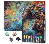 Jigsaw Puzzles 1000 Pieces for Adults, Real and Imagined Jigsaw Puzzle, Women Joyful Transformation Puzzle, Intellectual Challenge Puzzles Finished Size 50x70cm