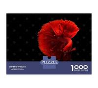 Jigsaw Puzzles 1000 Pieces for Adults Red Betta Fish Puzzle for Adults Toy Wall Decor Hand Speed Race Stress Reduction Gifts 38x26cm/1000pcs