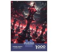 Jigsaw Puzzles 1000 Pieces for Adults Red King Chess Piece Puzzles for Adults Fun Games Improve Memory Deal As Gifts for The Whole Family 70x50cm/1000pcs