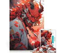 Jigsaw Puzzles 1000 Pieces for Adults Red Oni Digital Art Relax Games Pattern Assembly Wishlist with Santa Claus 50x75cm