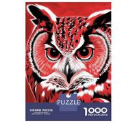 Jigsaw Puzzles 1000 Pieces for Adults Red Owl Portrait Adult Jigsaw Relax Games Difficult Challenge Help The Brain Exercise 70x50cm/1000pcs
